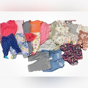 Lot Of 3 Month Girls Clothing Sets 22 Pieces Total Can Make 11 Sets